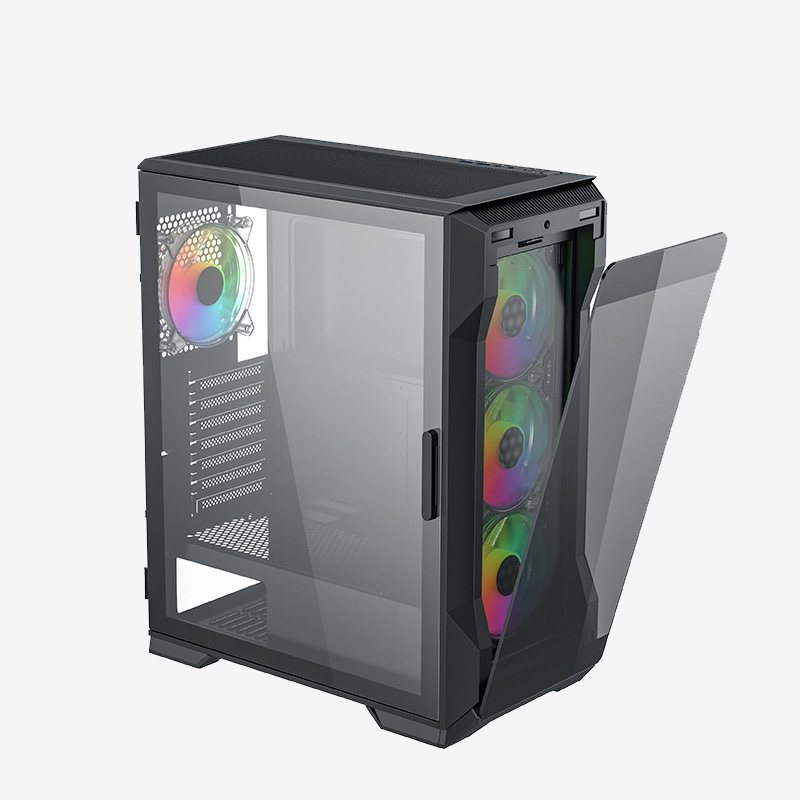 Computer Case-520 Espejo Negro